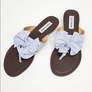 Steve Madden striped bow sandals